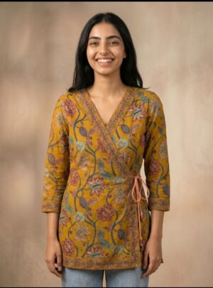 Women Floral Print Pure Cotton Short Kurti Top