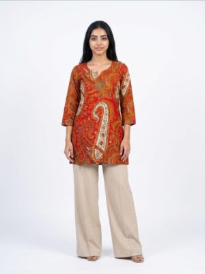 Paisley Digital Printed Short Kurta Top
